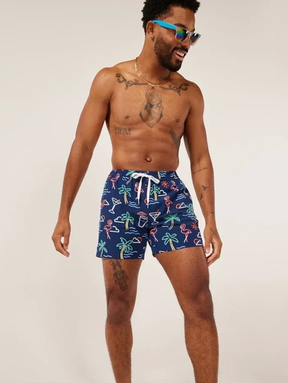 CHUBBIES The Neon Lights classic swim trunks 5.5 inch inseam size S